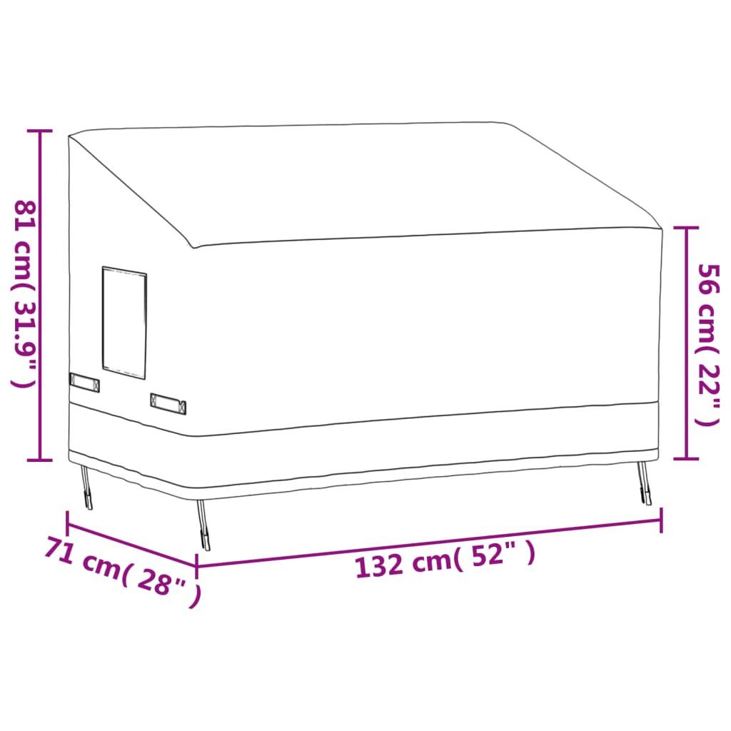 VidaXL Housse de banc tissu  