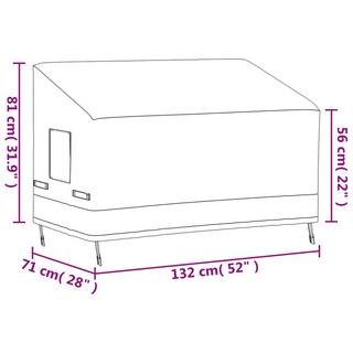 VidaXL Housse de banc tissu  