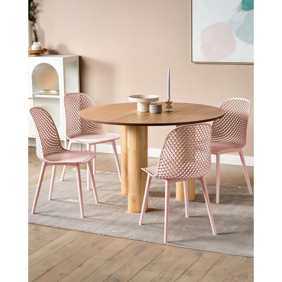 Beliani Set di 4 sedie da pranzo en Materiale sintetico  EMORY  