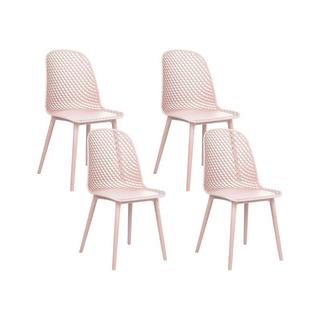 Beliani Lot de 4 chaises en Matière synthétique Moderne EMORY  