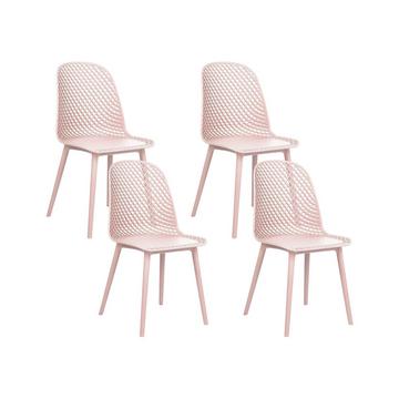 Lot de 4 chaises en Matière synthétique Moderne EMORY