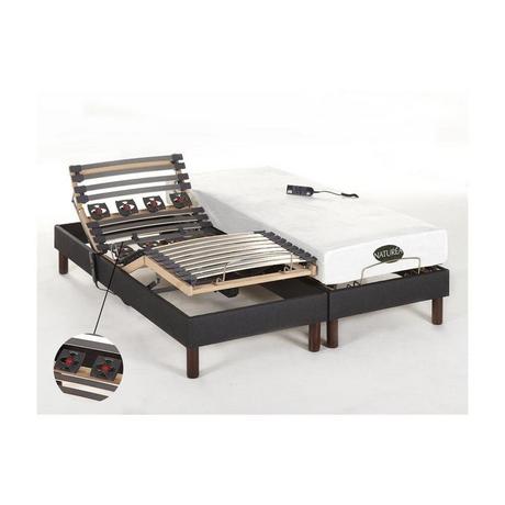 NATUREA Set da relax doghe e sospensioni in memory foam tessuto antracite THESEE di NATUREA Motori  