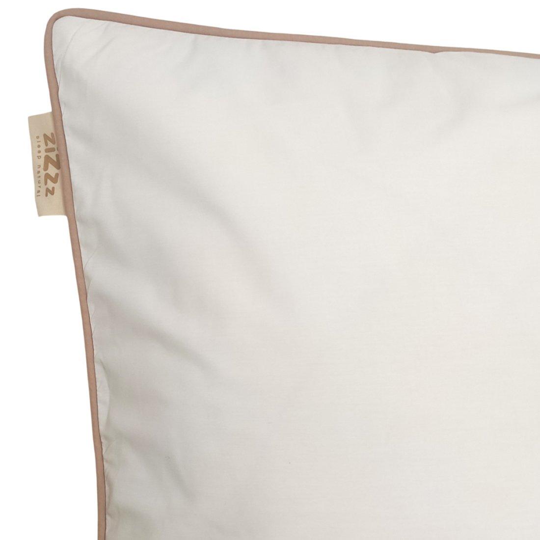 Zizzz Taie d'oreiller en percale de coton bio 60x60 cm  