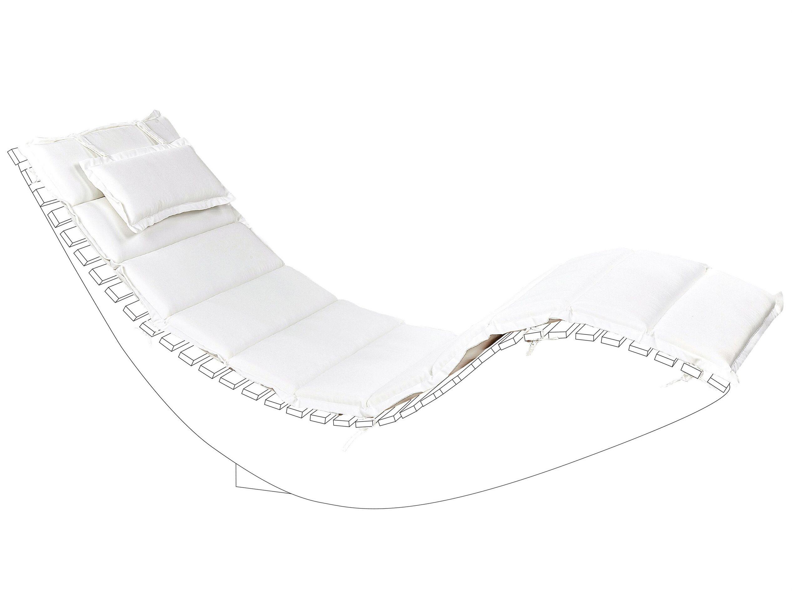 Beliani Transat avec coussin en Acacia Traditionnel BRESCIA II  