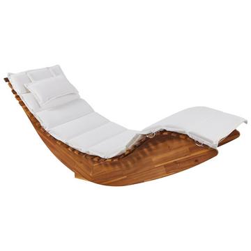 Transat avec coussin en Acacia Traditionnel BRESCIA II