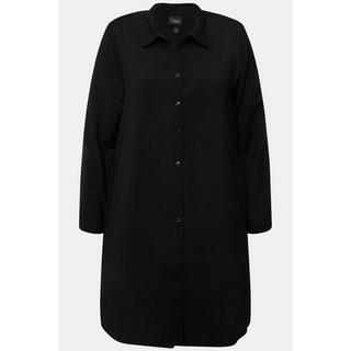 Ulla Popken  Blusa dal taglio lungo e svasato con colletto da camicia e maniche lunghe 