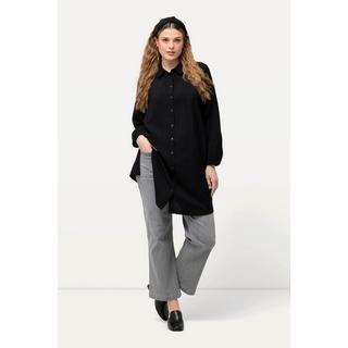 Ulla Popken  Blusa dal taglio lungo e svasato con colletto da camicia e maniche lunghe 