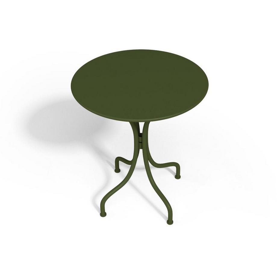 Vente-unique Table ronde de jardin D.60cm en métal - Kaki - MIRMANDE de MYLIA  