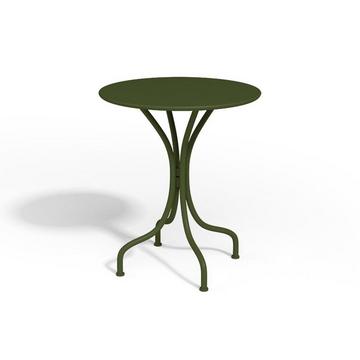 Gartentisch rund - D. 60 cm - Metall - Khaki - MIRMANDE von MYLIA