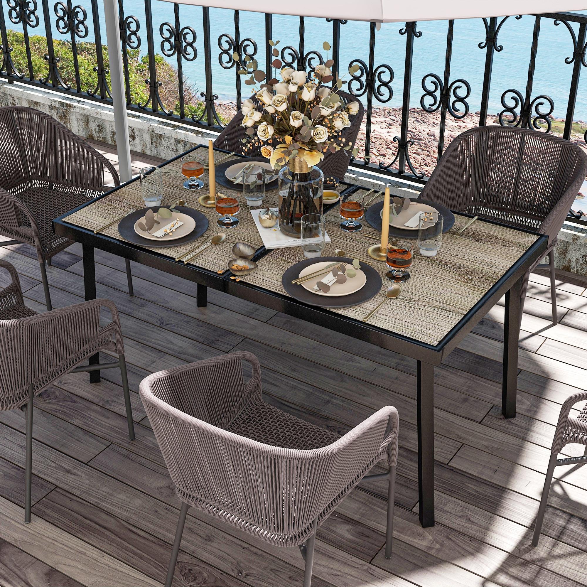 Outsunny Table de jardin  