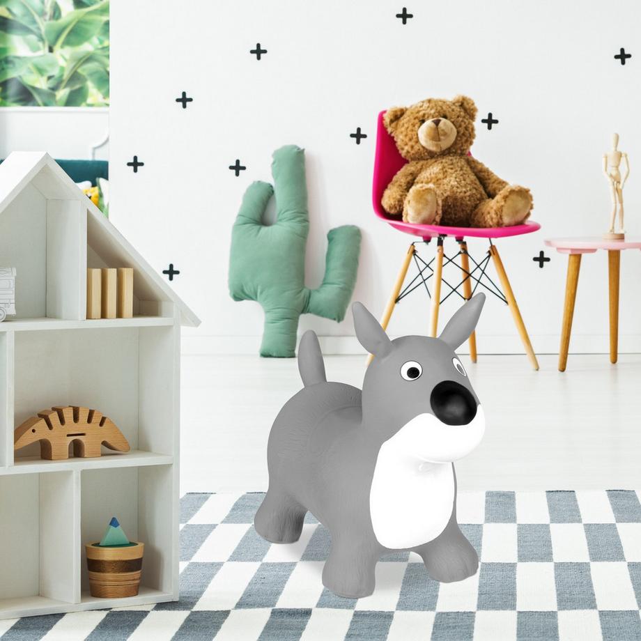 B2X  Chien sauteur en gris 