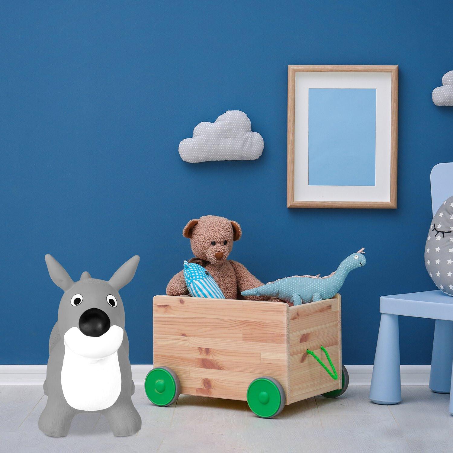 B2X  Cane animale che salta in grigio 