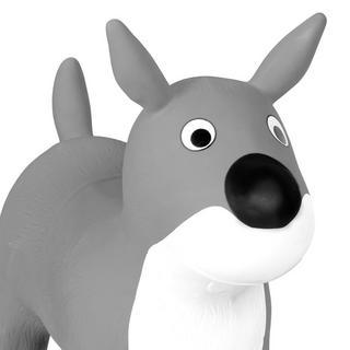 B2X  Cane animale che salta in grigio 