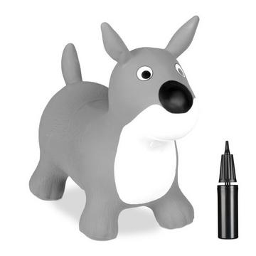 Chien sauteur en gris