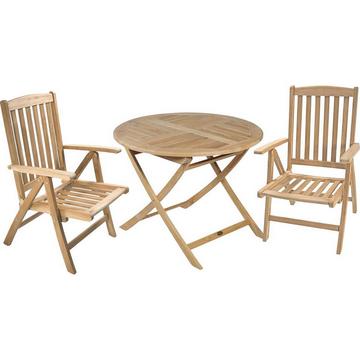 Garten Essgruppe Solo III Teak natur (3-tlg)