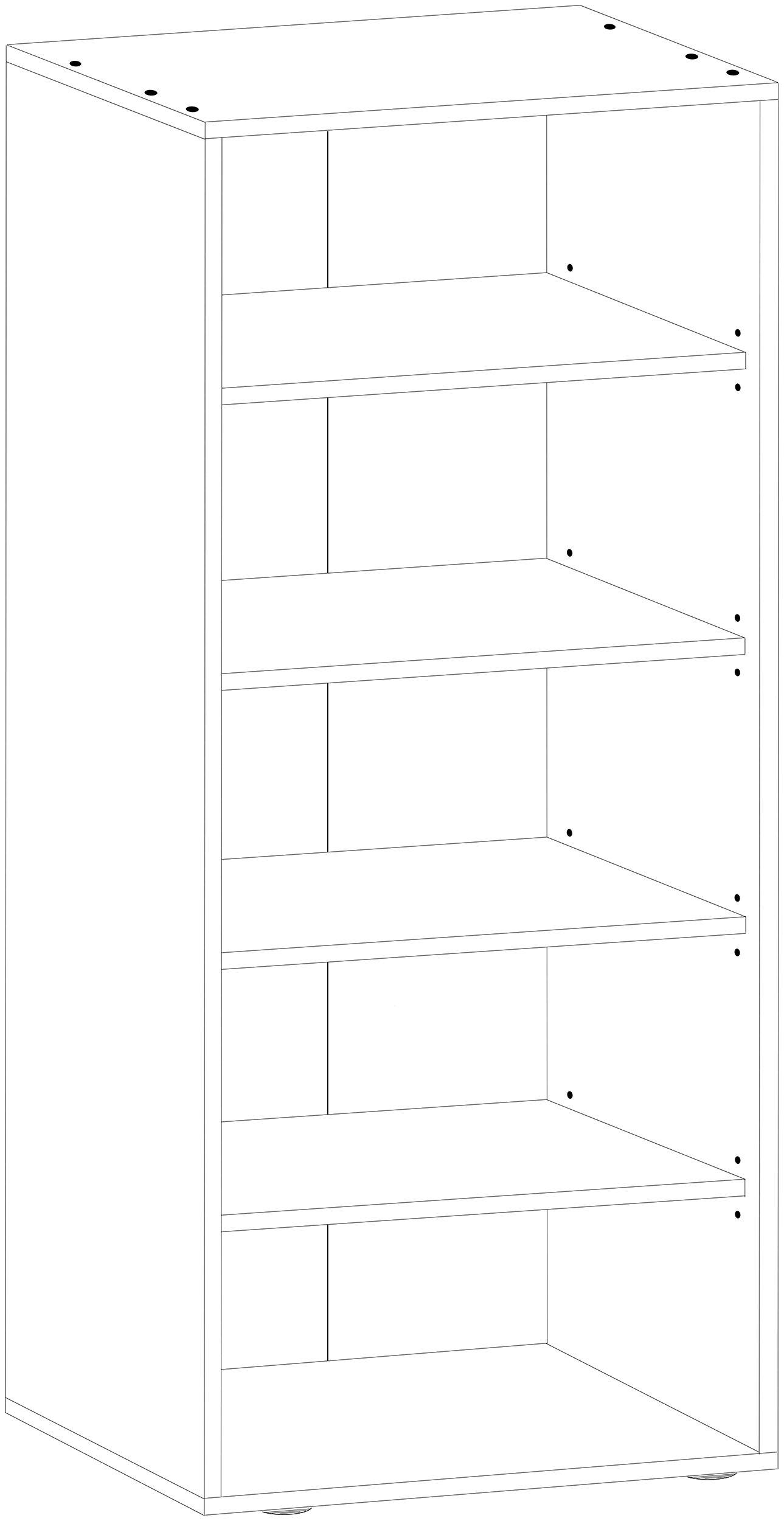 VCM XL bois Grande armoire à chaussures Commode à chaussures Grande étagère à chaussures Vandol 5 compartiments  