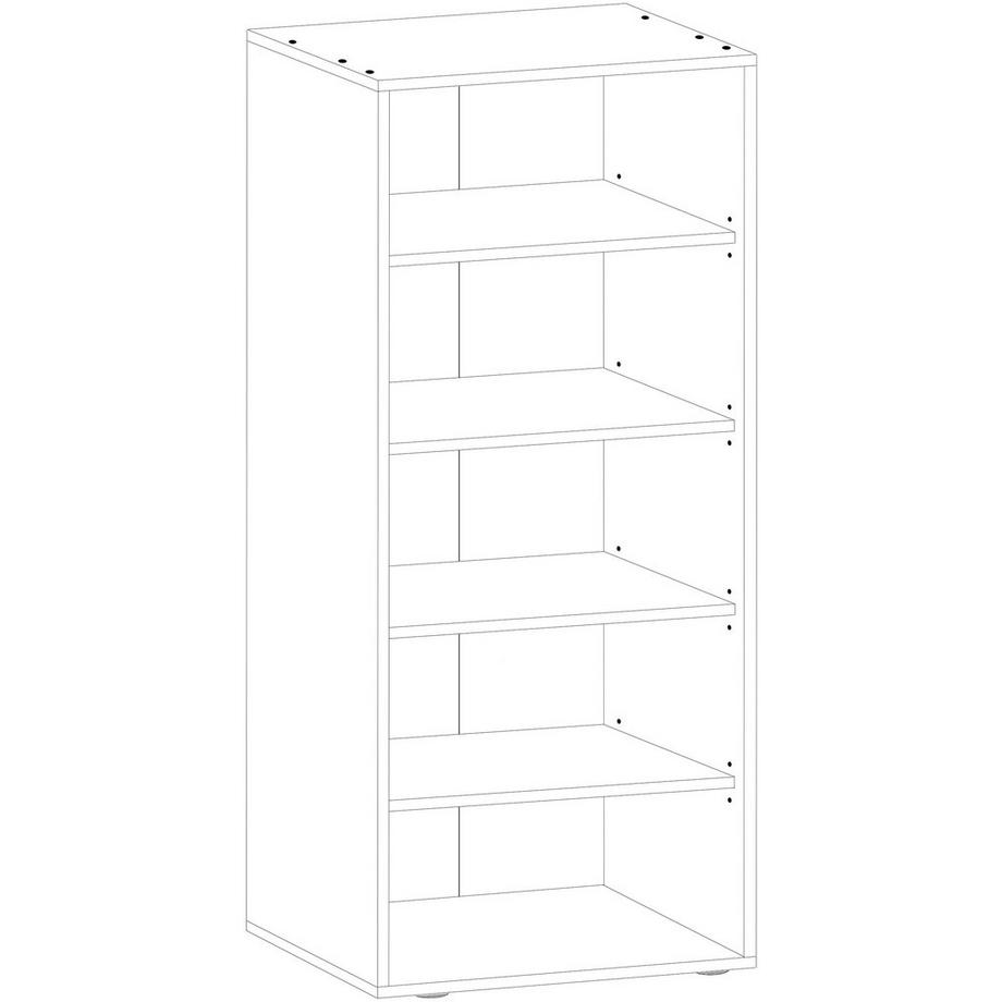 VCM XL Holz Großer Schuhschrank Schuhkommode Schuhregal Groß Vandol 5 Fächer  