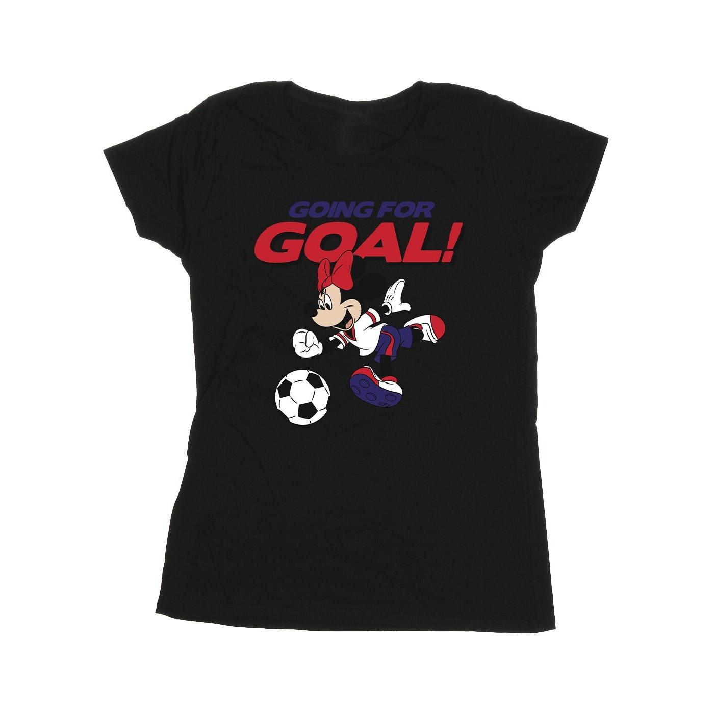 Image of Minnie Mouse Going For Goal Tshirt Damen Schwarz XL
