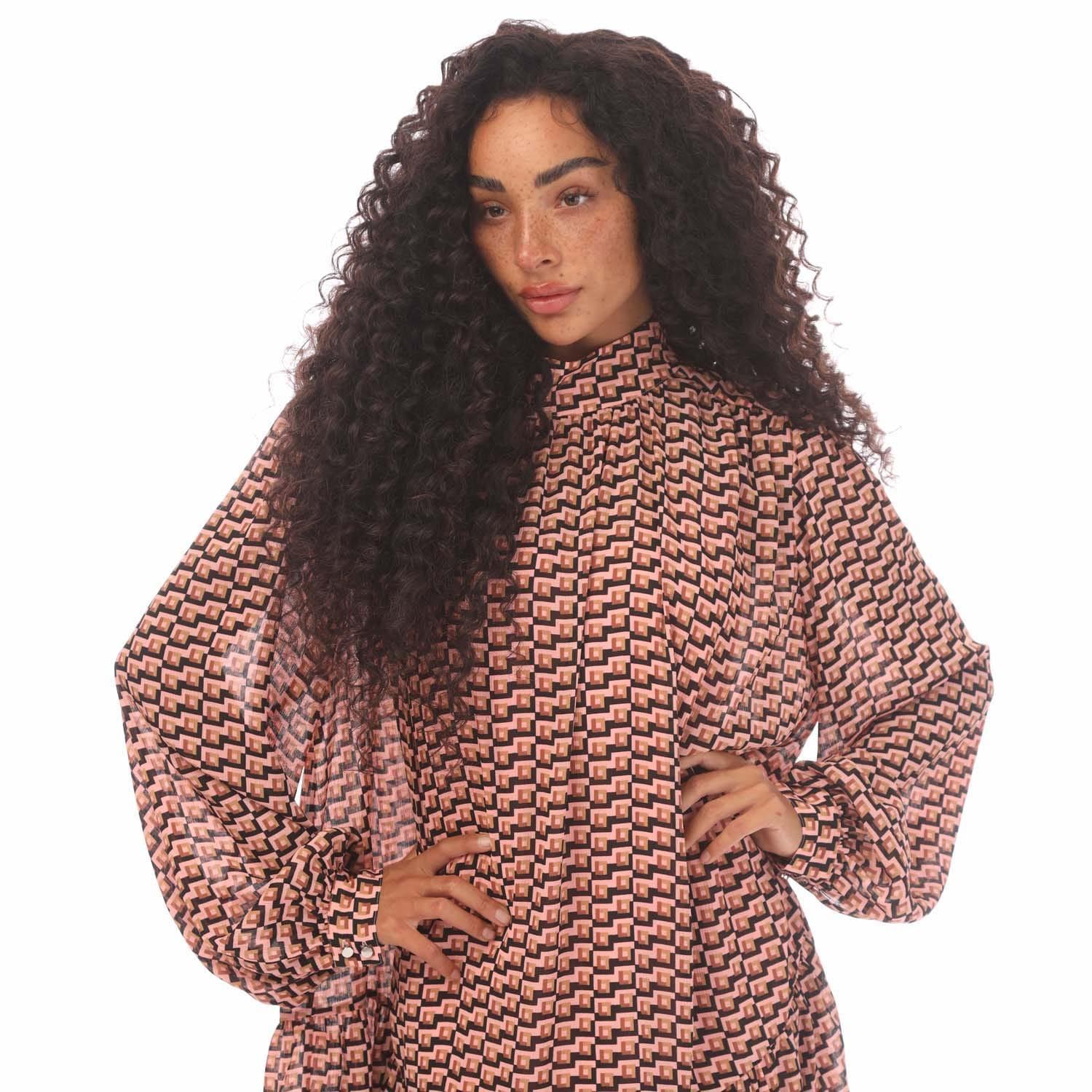 HUGO Kesura1 Abito Midi Stampa Geometrica  