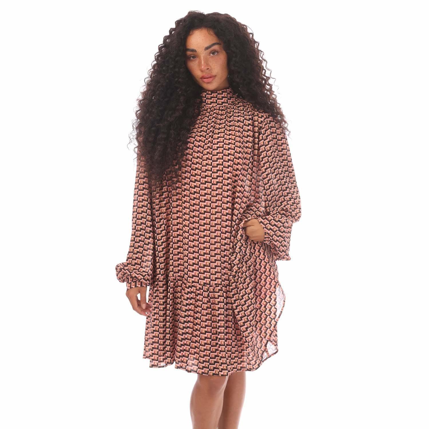 HUGO Kesura1 Abito Midi Stampa Geometrica  