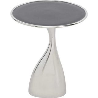 KARE Design Table d&#039;appoint Spacey argent rond 36  