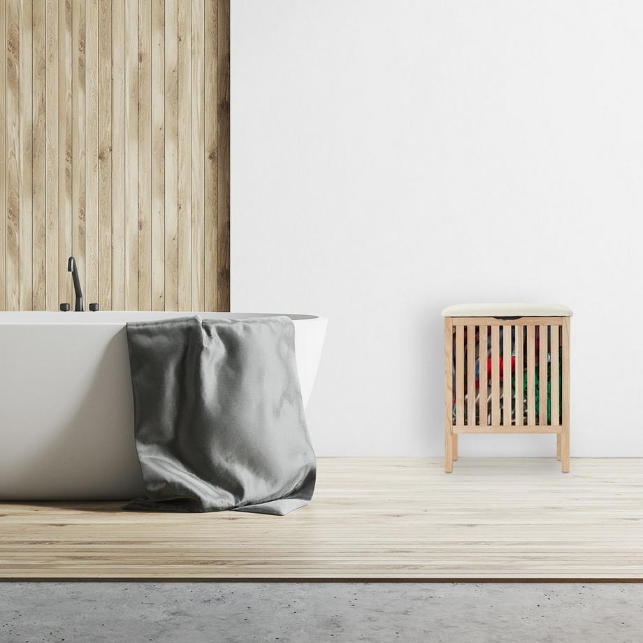 Northix Wäschekorb mit Sitz  