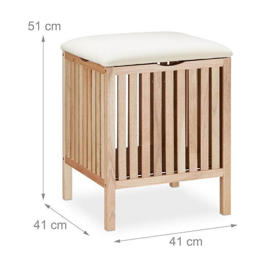 Northix Wäschekorb mit Sitz  