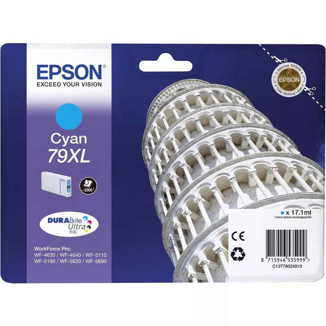 Epson – Tintenpatrone, Cyan-Blau, One Size