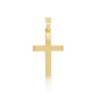 MUAU Schmuck  Pendentif croix en or jaune 750, 28x14mm 