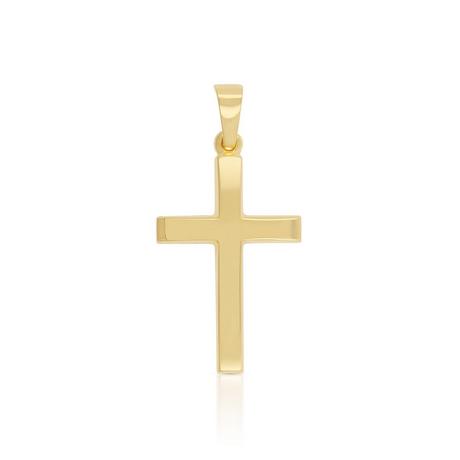 MUAU Schmuck  Pendentif croix en or jaune 750, 28x14mm 