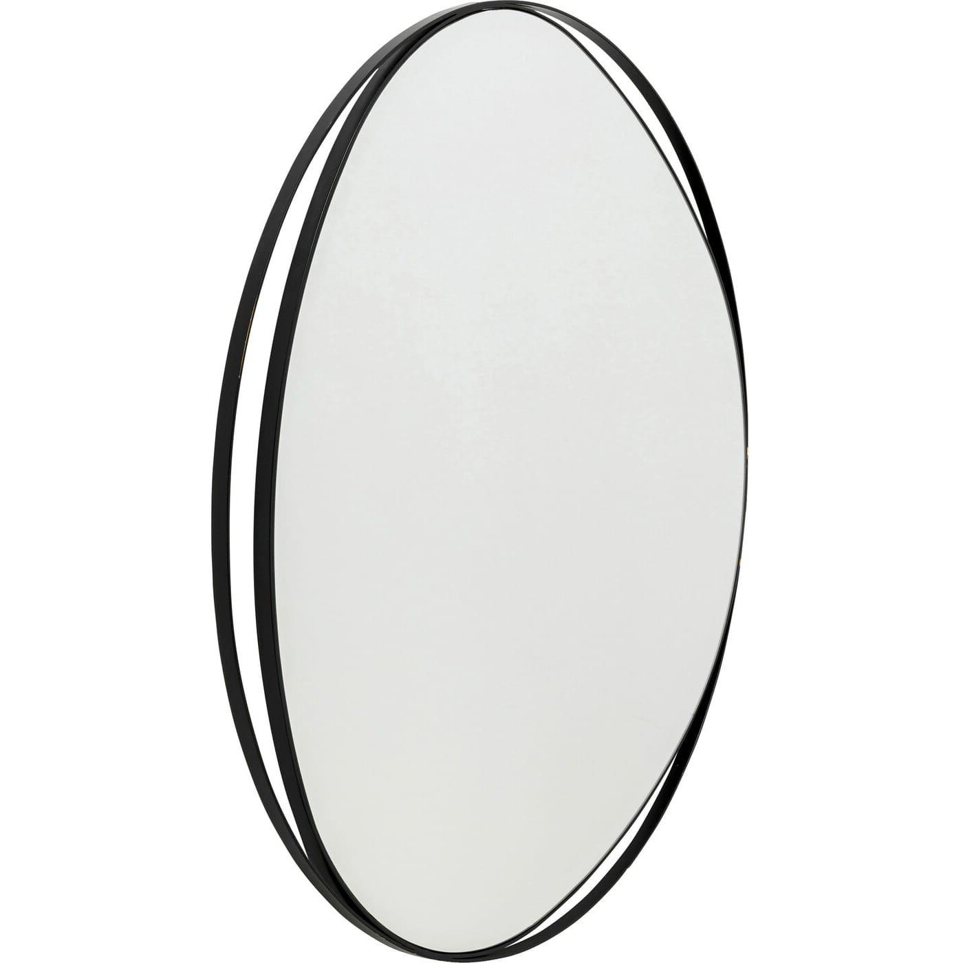 KARE Design Miroir mural Bonita noir rond 80  