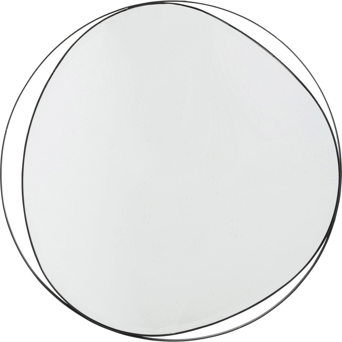 KARE Design Miroir mural Bonita noir rond 80  