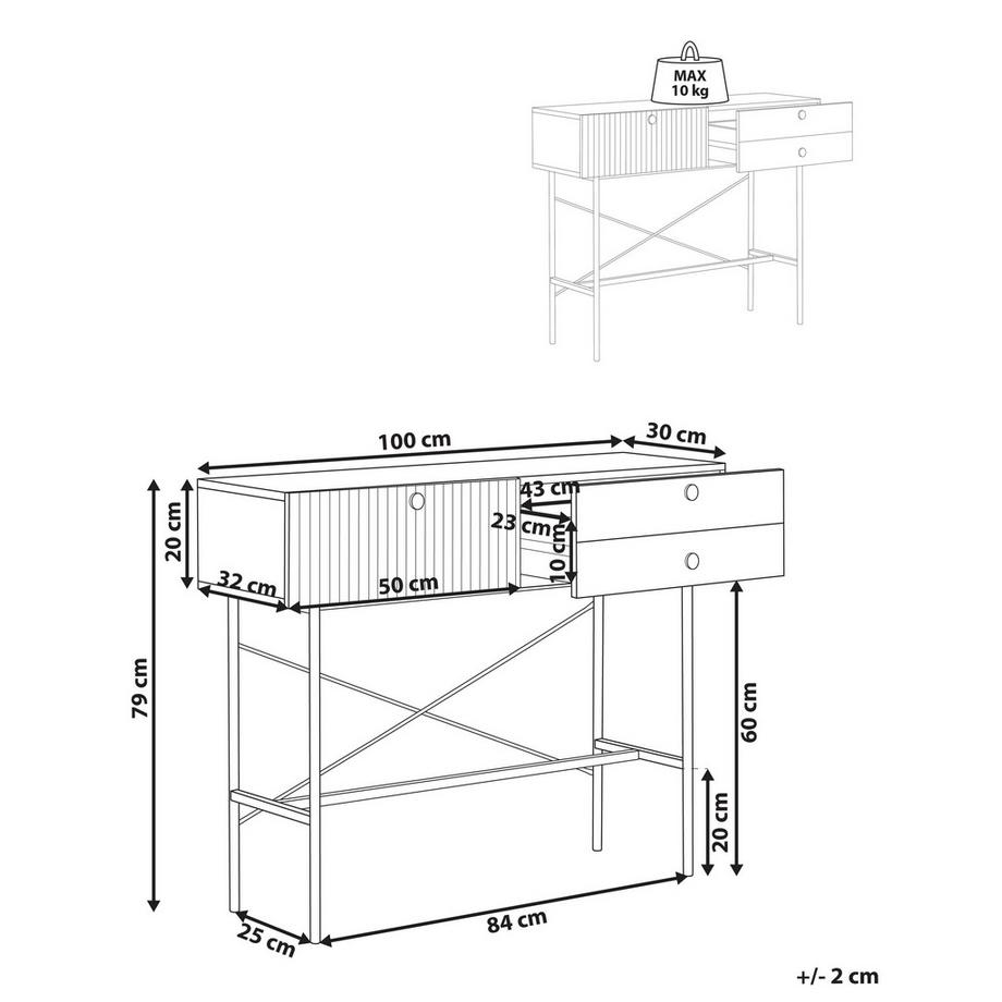Beliani Console en MDF Moderne COVENTRY  