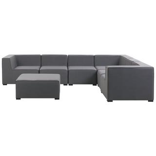 Beliani Ecksofa mit Ottomane aus Polyester Modern AREZZO  