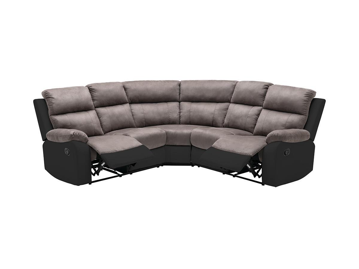 Vente-unique Relaxsofa Ecksofa Microfaser Kunstleder TOLZANO  