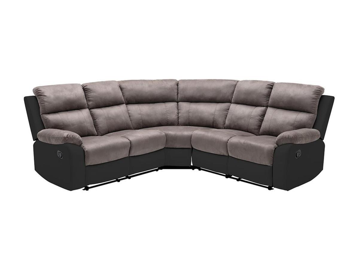 Vente-unique Relaxsofa Ecksofa Microfaser Kunstleder TOLZANO  