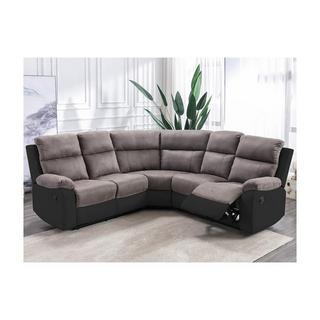 Vente-unique Relaxsofa Ecksofa Microfaser Kunstleder TOLZANO  