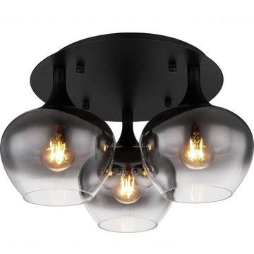 Plafonnier Maxy métal noir mat 3xE27