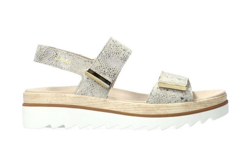 Image of Dominica - Leder Sandale Damen Grau 42