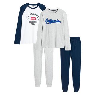 La Redoute Collections  2er-Pack Pyjamas aus Jersey mit Aufschrift 