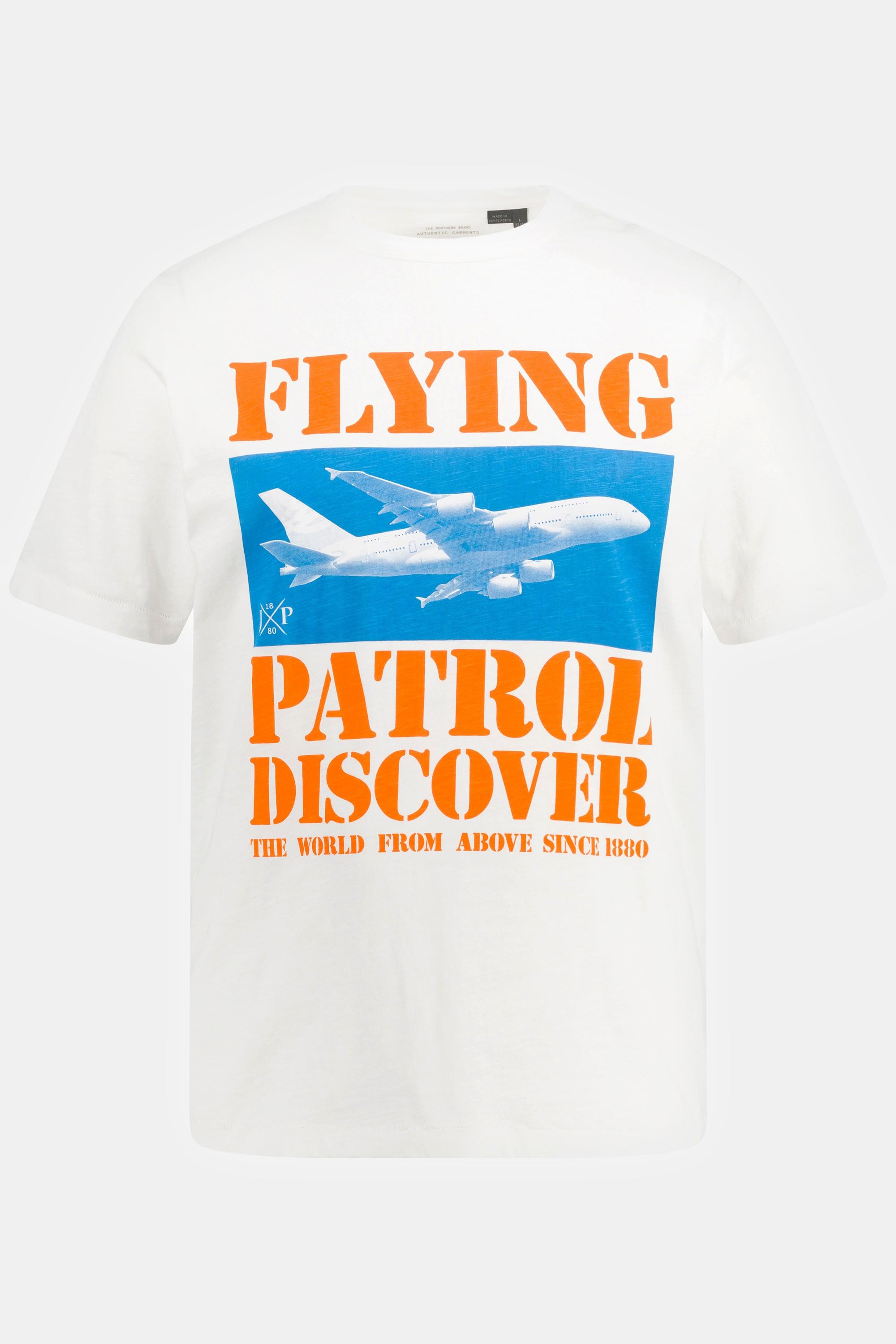 JP1880  T-shirt à manches courtes, col rond et imprimé Flying Patrol 