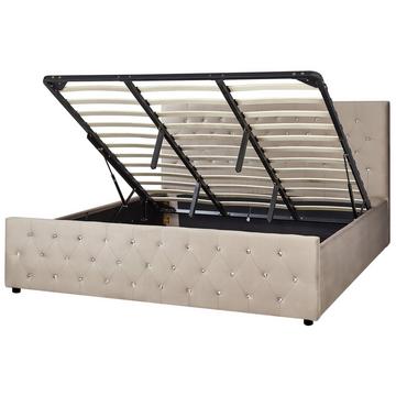 Letto contenitore en Velluto Glamour AMIENS