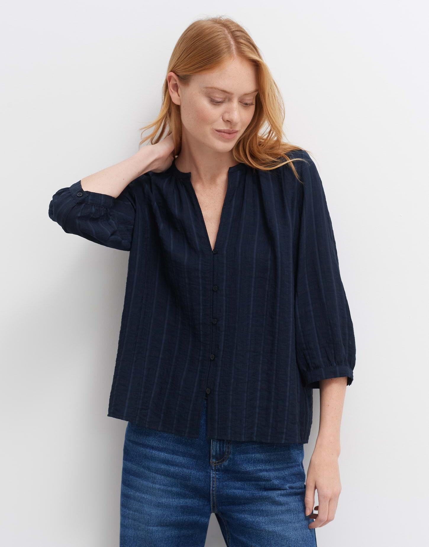 Image of Langarmbluse Falika Leicht Ausgestellt Geschnitten Damen Aquamarine 40