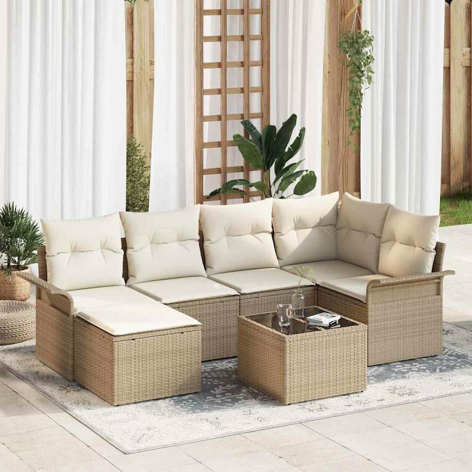 VidaXL Set Divano da Giardino Polyrattan  