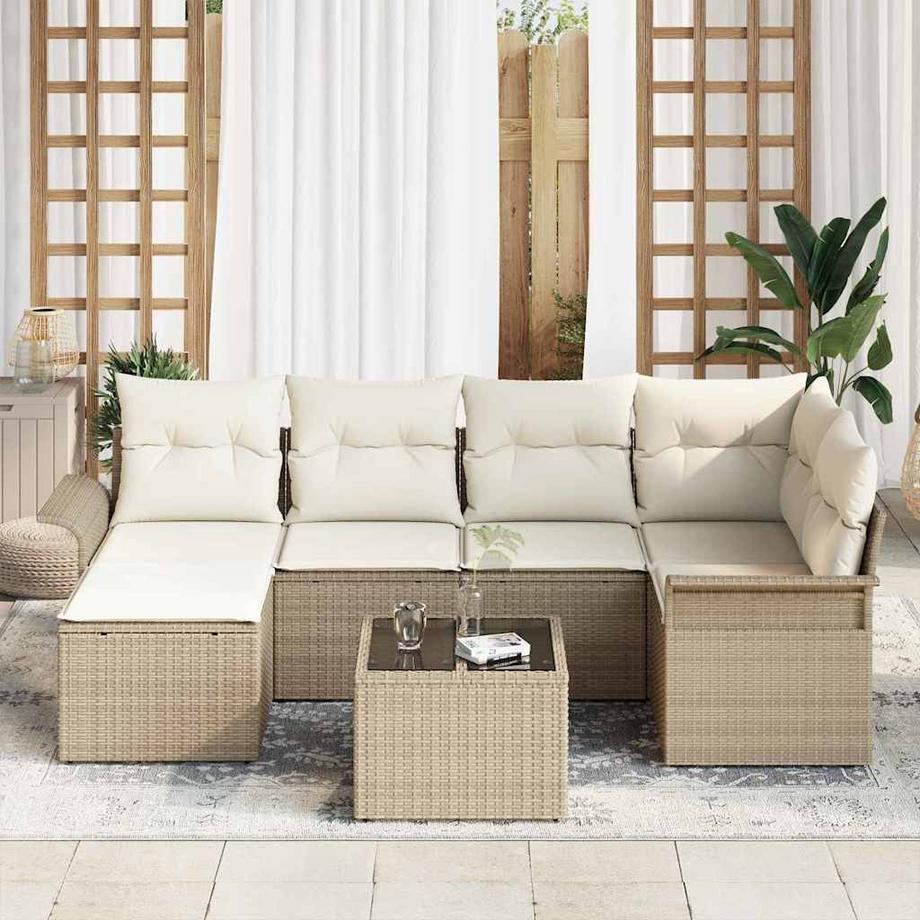 VidaXL Set Divano da Giardino Polyrattan  