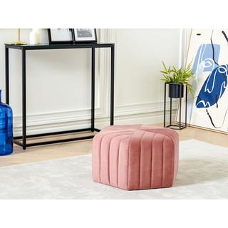 Beliani Pouf en Velours Glamour MURIETTA  