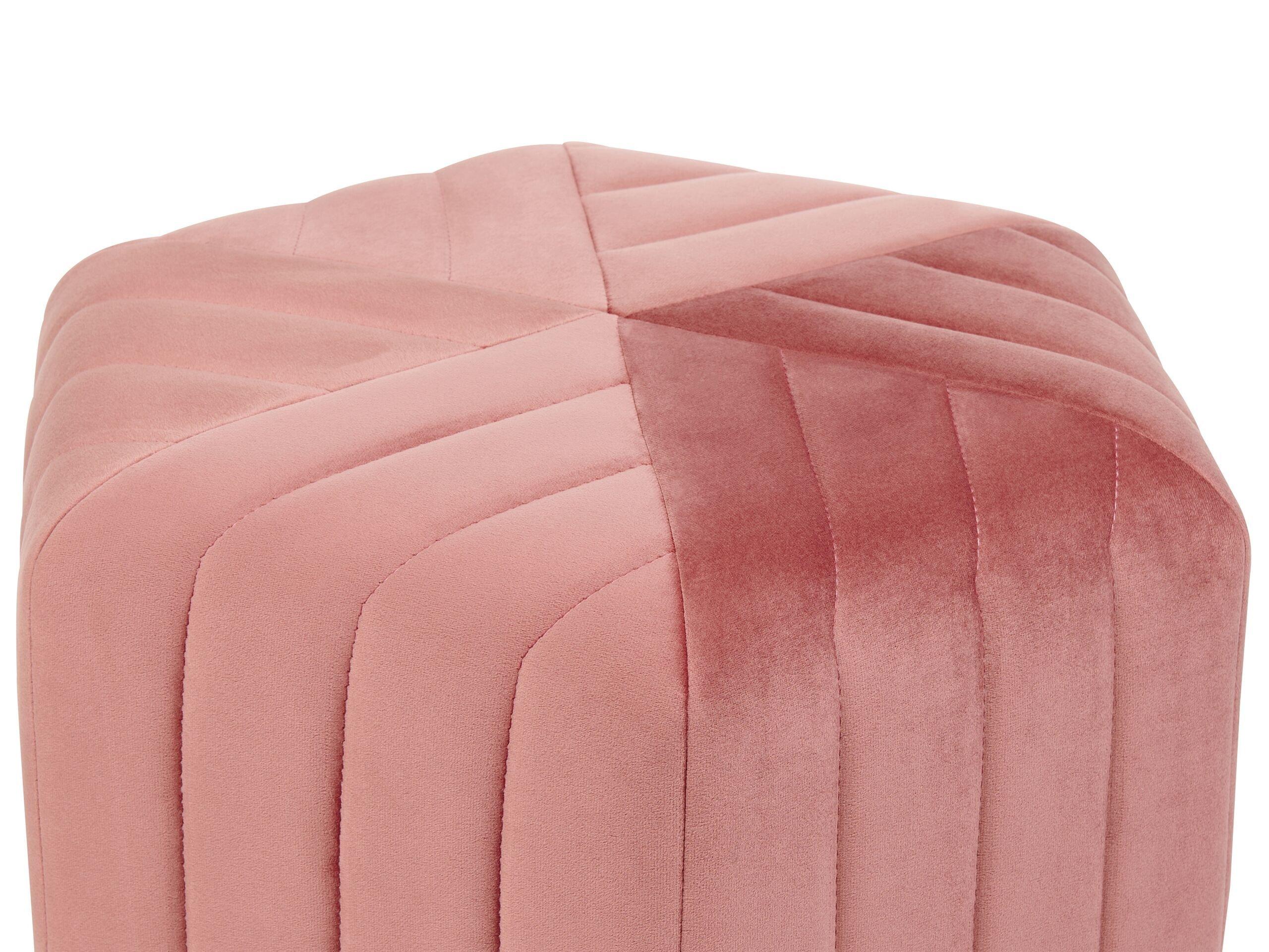 Beliani Pouf aus Samtstoff Glamourös MURIETTA  