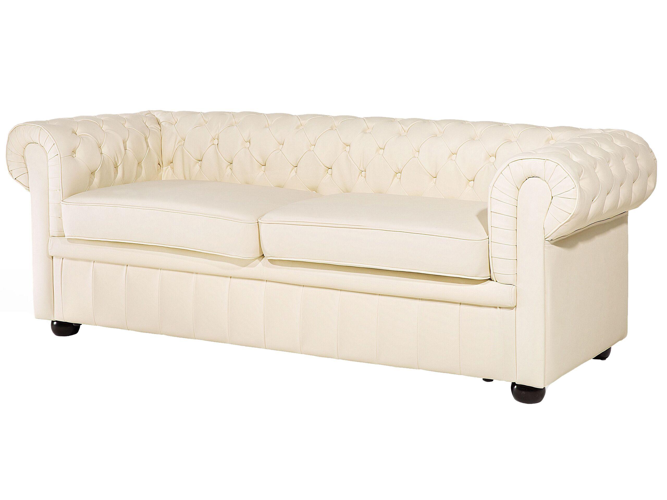 Beliani Set da salotto en Pelle Naturale Glamour CHESTERFIELD  