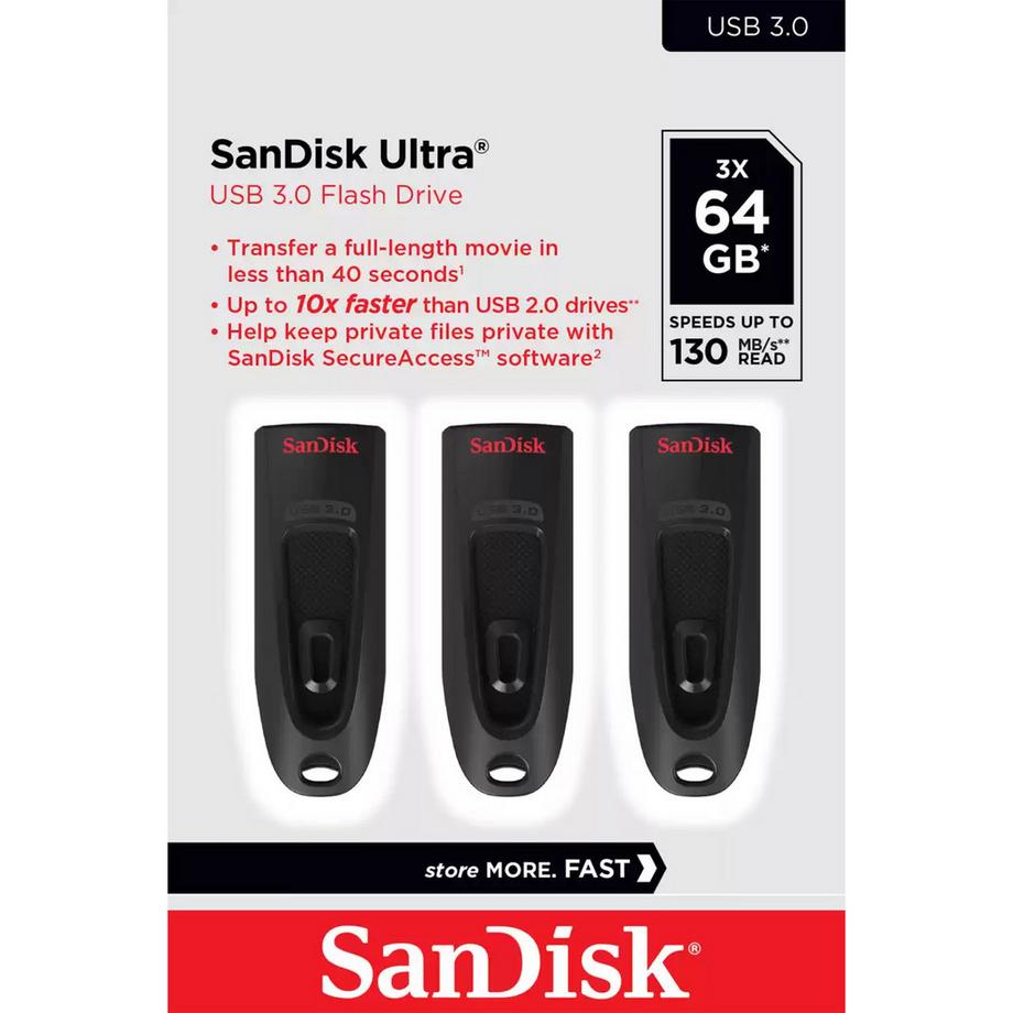 Western Digital Ultrastar SanDisk Ultra USB-Stick 64 GB USB Typ-A 3.2 Gen 1 (3.1 Gen 1) Schwarz