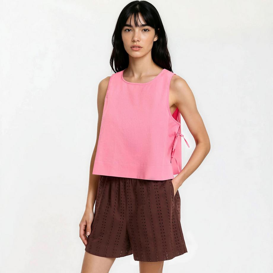 La Redoute Collections Top sans Manches à Nouer sur les Côtés  